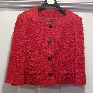 new rare ESCADA size 10 Mohair + Wool vintage womens Blazer jacket 40 Red Medium